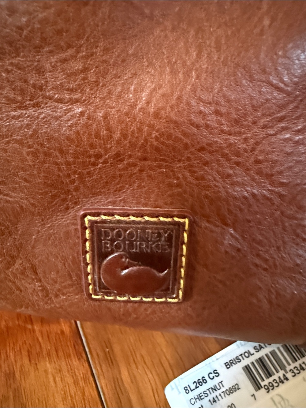 Dooney & Bourke Florentine Bristol Satchel Italian Vacchetta leather chestnut - Picture 3 of 11